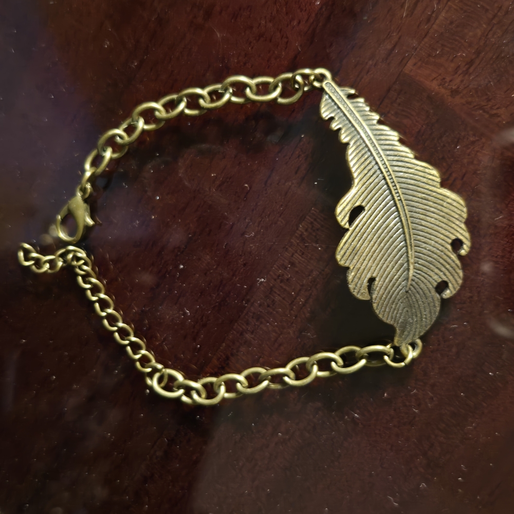 Gold Feather Bracelet